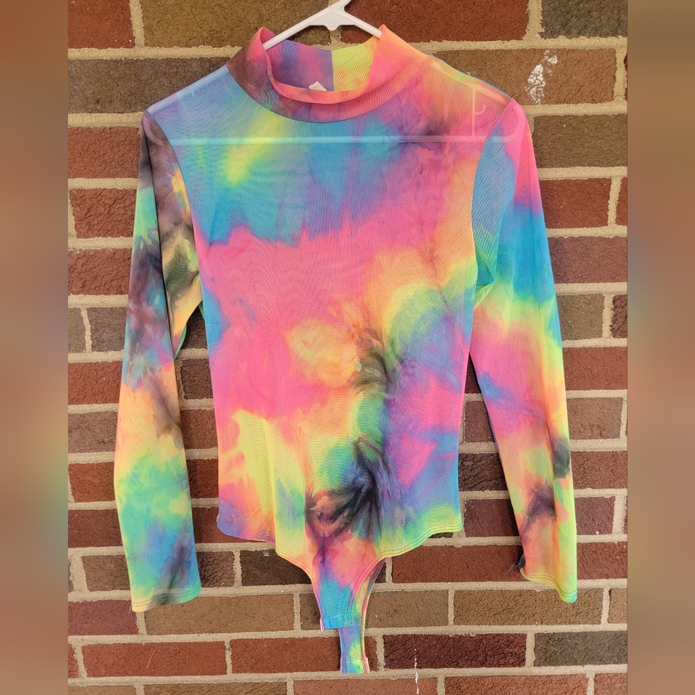 Colorful Tie-Dye Long Sleeve Bodysuit